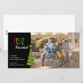 De Kerstkaart van Feliz Navidad Foto van Vibrante (Voorkant / Achterkant)
