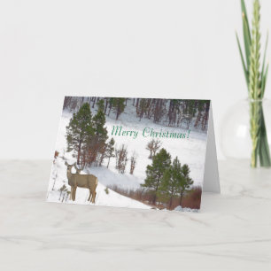 De Kerstkaart van herten Feestdagen Kaart