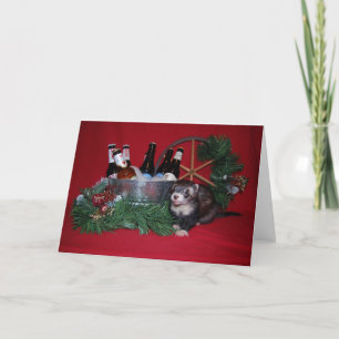 De Kerstkaart van het fret Feestdagen Kaart