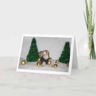De Kerstkaart van het fret Feestdagen Kaart