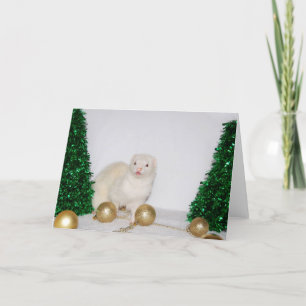 De Kerstkaart van het fret Feestdagen Kaart