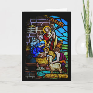 De Kerstkaart van het Glas in lood Feestdagen Kaart
