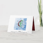 De Kerstkaart van het hart Feestdagen Kaart (Achterkant)