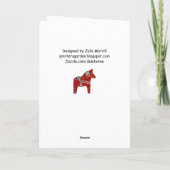 De Kerstkaart van het Paard van Dala Feestdagen Kaart (Achterkant)