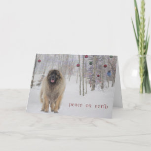De Kerstkaart van Leonberger van de vrede Feestdagen Kaart