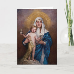 De Kerstkaart van Madonna en van het Kind Feestdagen Kaart