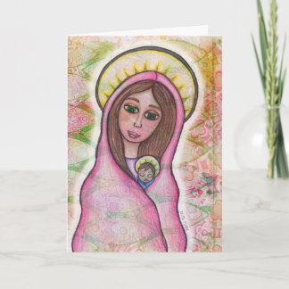 De Kerstkaart van Mary en van Jesus van het Baby Feestdagen Kaart