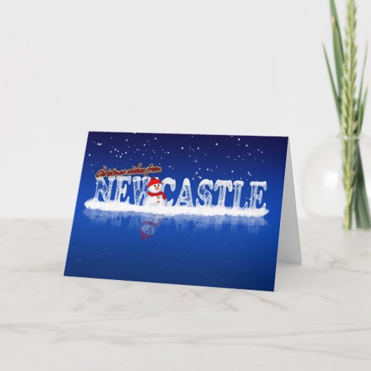 De Kerstkaart van Newcastle - de Wensen van Feestdagen Kaart (Voorkant)