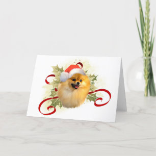 De Kerstkaart van Pomeranian Feestdagen Kaart