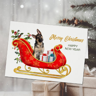 De kerstkaart van Shepherd Dog