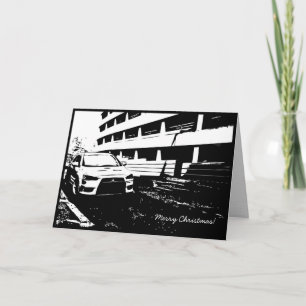 De Kerstkaart van Themed van de Auto EVO X Feestdagen Kaart