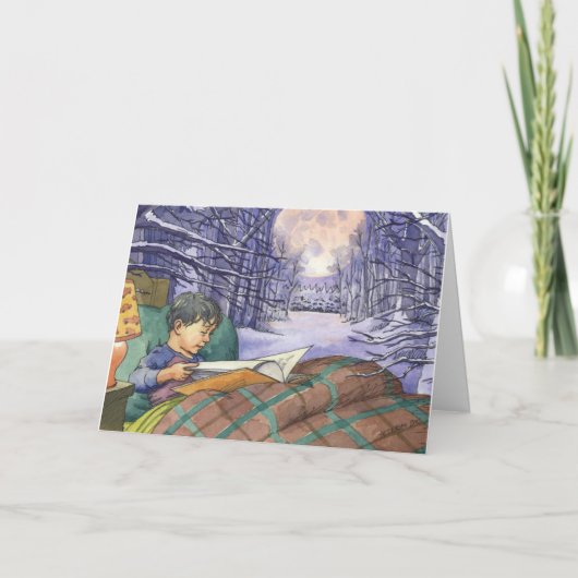 De Kerstkaart "verlicht van de Nacht" Feestdagen Kaart (Voorkant)