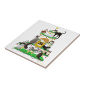 De kerstkat-boomtegel tegeltje (Zijkant)