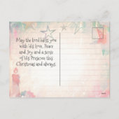 De kerstkerstak vieren feestdagenkaart (Achterkant)