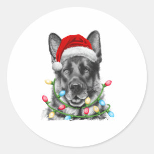 De kerstkerstboom van de herder Lights Xmas B Ronde Sticker