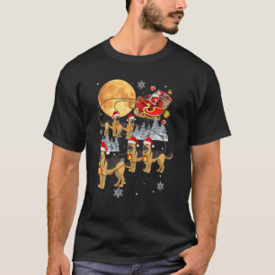 De kerstkerstkerstman van de herderrennen t-shirt