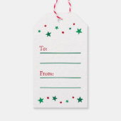 de kerstkerstman van Boston, die kerst zalig maakt Cadeaulabel (Achterkant)