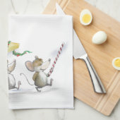 De kerstkeukenhanddoek in de keuken brengen theedoek (Quarter Fold)