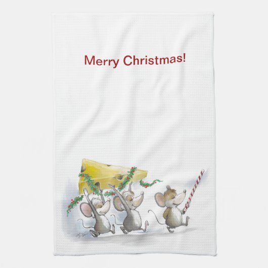 De kerstkeukenhanddoek in de keuken brengen theedoek (Verticaal)