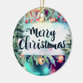 De kerstkleuren keramisch ornament (Links)