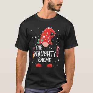 De kerstkoepel van de familie Naughty Gnome T-shirt