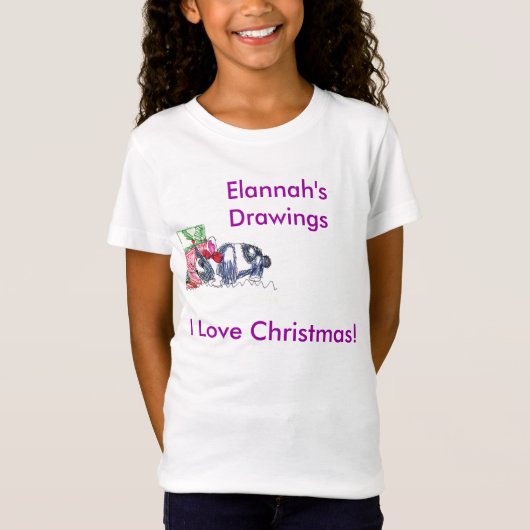 De kerstkonijn t-shirt (Voorkant)