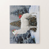 "De kerstllama" Legpuzzel (Verticaal)
