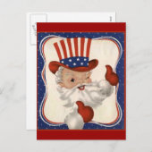 De Kerstman als Uncle Sam Feestdagenkaart (Voorkant / Achterkant)