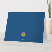 De kerstman arriveert in het dorp  kaart (Achterkant)