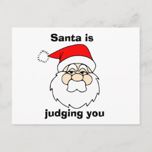 De kerstman beoordeelt je feestdagenkaart