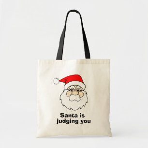 De kerstman beoordeelt je tote bag