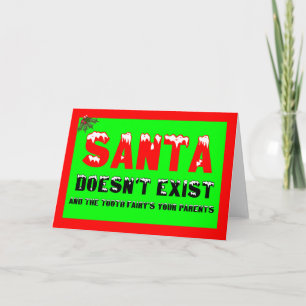 De kerstman bestaat niet feestdagen kaart