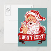 De Kerstman bestaat niet Feestdagenkaart (Voorkant / Achterkant)