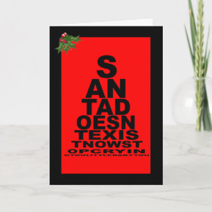 De kerstman bestaat niet met Kerstmis Feestdagen Kaart
