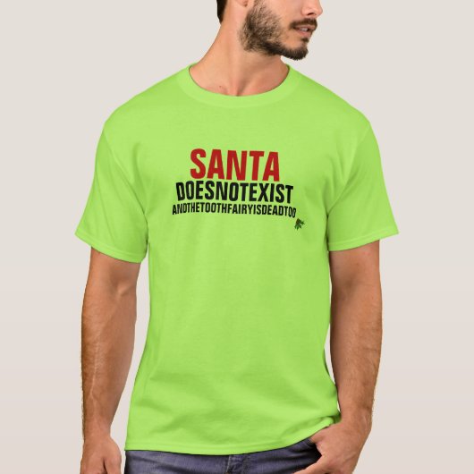 De kerstman bestaat niet t-shirt (Voorkant)