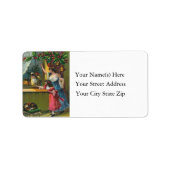 De Kerstman bij het het adresetiket van het Venst Etiket (Voorkant)