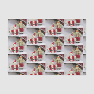 De Kerstman bouwt een Snowman-weefselpapier Tissuepapier