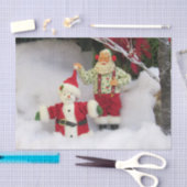 De Kerstman bouwt een Snowman-weefselpapier Tissuepapier (Craft)