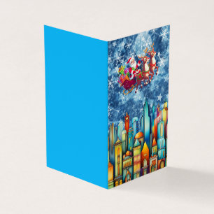 DE KERSTMAN BOVEN DE STAD KAART