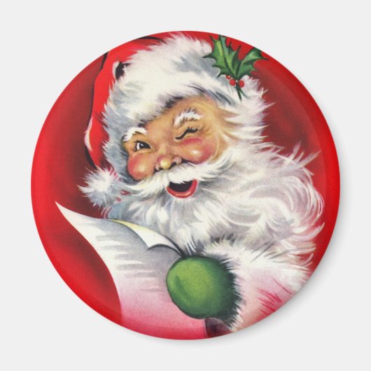 De  Kerstman checkt zijn lijst Magneet (Voorkant)