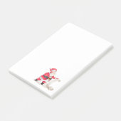 De kerstman controleert zijn lijst van Nice Post-it® Notes (Schuin)