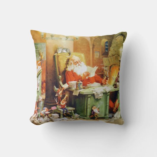 De Kerstman & de Elfen op de Noordpool Kussen (Voorkant)