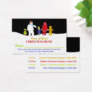 De kerstman, de kerstfeestkaartjes van de kerstpar visitekaartje