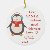 De kerstman die ik goed heb gemaakt... keramisch ornament (Voorkant)