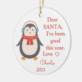 De kerstman die ik goed heb gemaakt... keramisch ornament (Links)