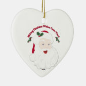 De kerstman die kerstdromen maakt, komt waar! keramisch ornament (Rechts)