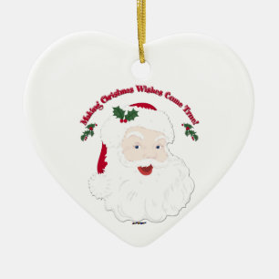 De  kerstman die kerstdromen maakt, komt waar! keramisch ornament