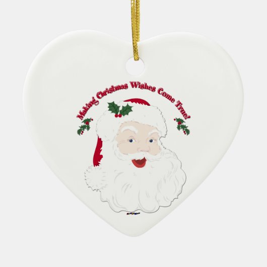 De kerstman die kerstdromen maakt, komt waar! keramisch ornament (Voorkant)