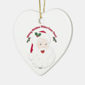 De kerstman die kerstdromen maakt, komt waar! keramisch ornament (Links)