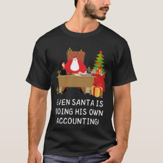 De Kerstman doet zijn boekhoudingsboekhouder T-shirt